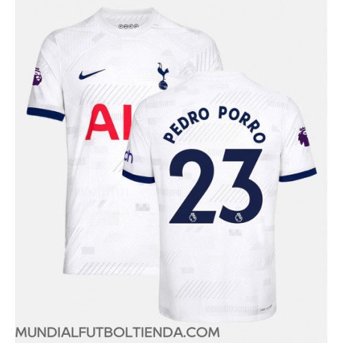 Camiseta Tottenham Hotspur Pedro Porro #23 Primera Equipación Replica 2023-24 mangas cortas